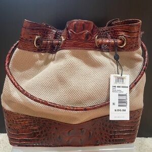 Brahmin Trina Pecan Harbor Leather Handbag